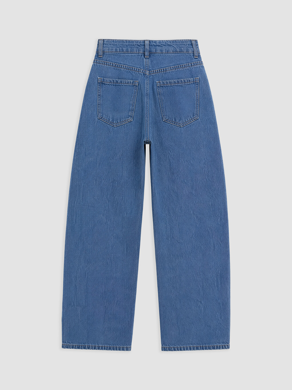 İndigo Barrel Fit Kız Çocuk Jean Pantolon-2