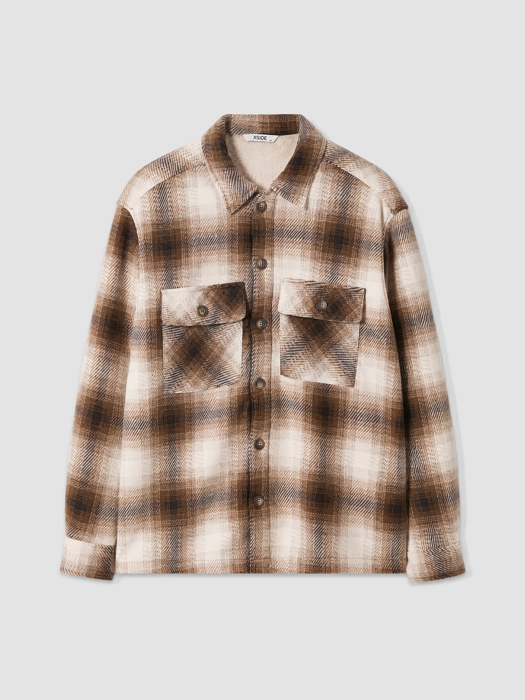 Plaid Patterned Men's Shirt Jacket-4