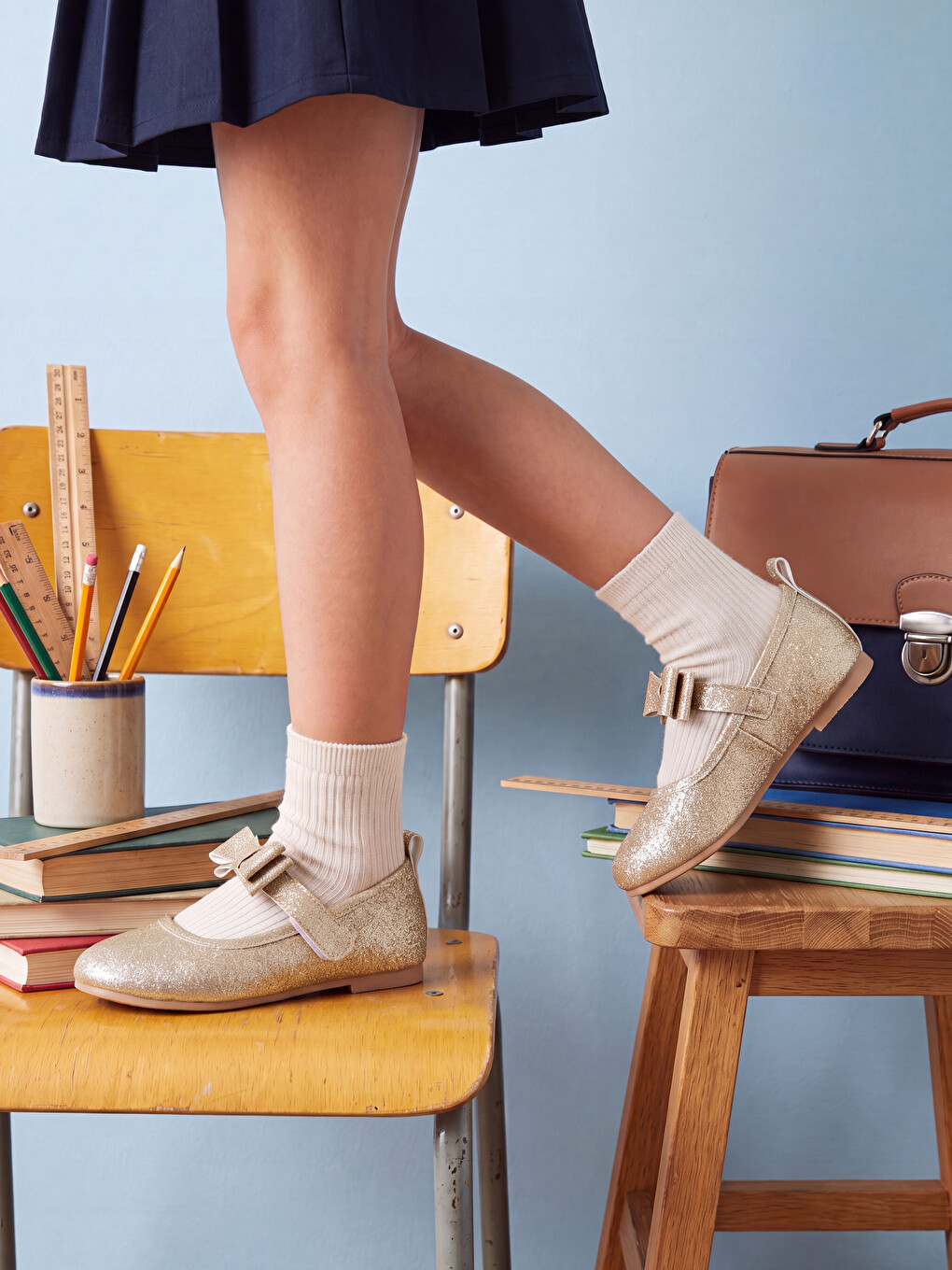 Suede Girls' Ballet Flats