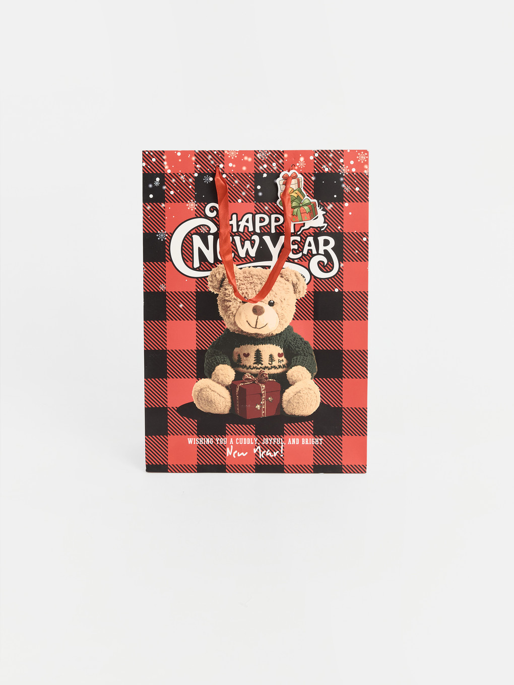 New Year Themed Cardboard Bag