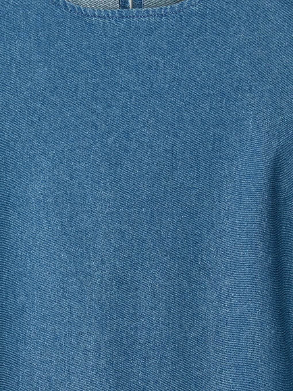 İndigo Bisiklet Yaka Mini Jean Elbise-1