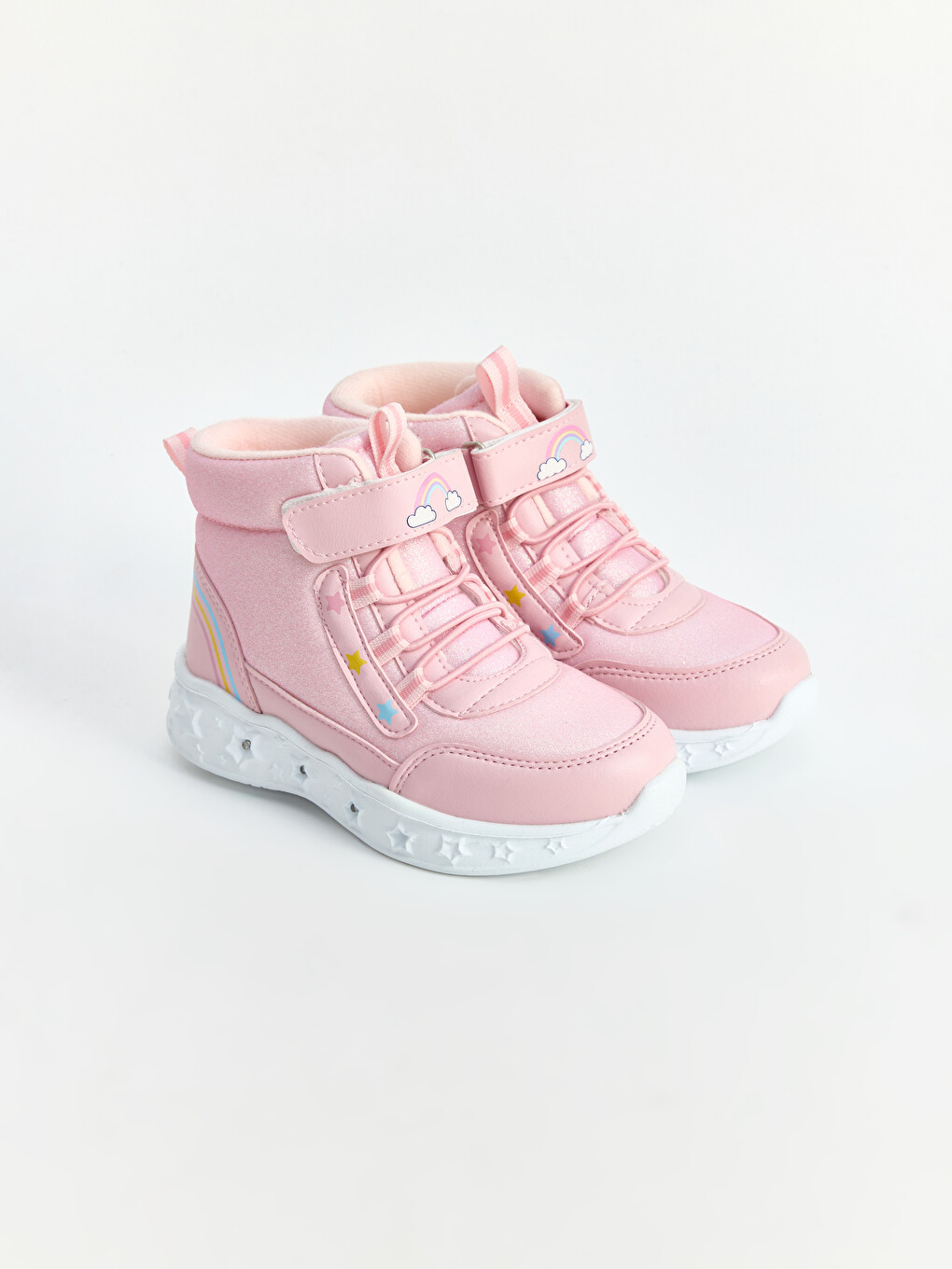 Pembe Yıldız Desenli Kız Çocuk Bot