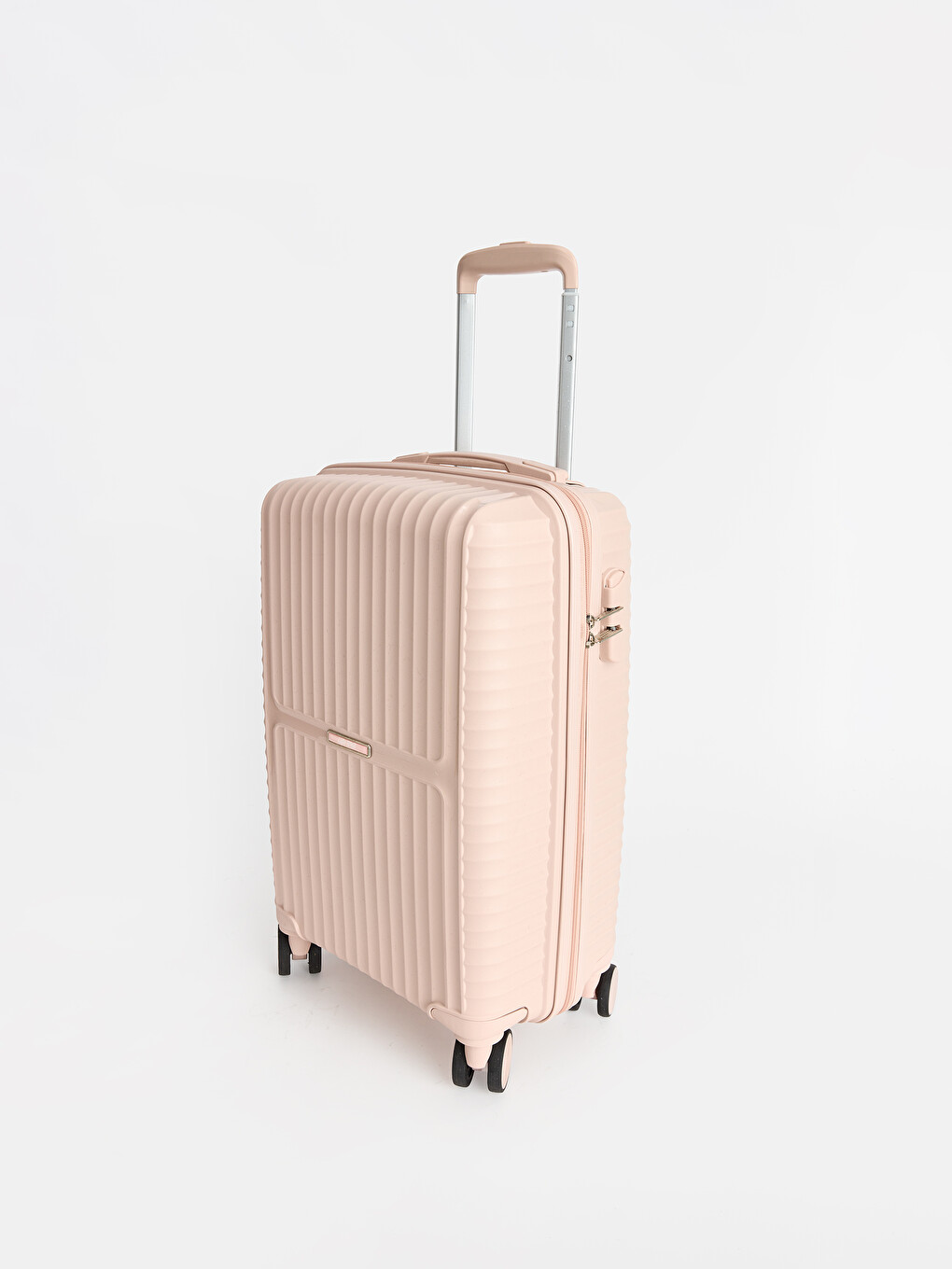 Pembe Kilit Detaylı Küçük Boy Valiz-1