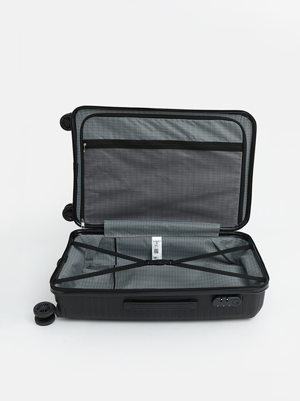 Lock Detailed Large Size Suitcase-2