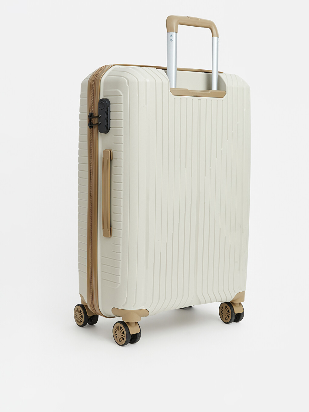 Lock Detailed Large Size Suitcase-1
