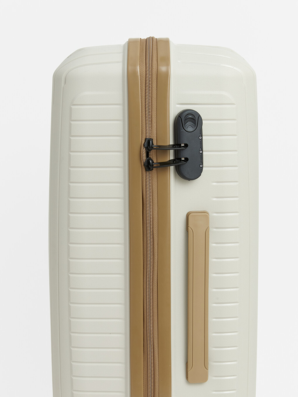 Lock Detailed Large Size Suitcase-3