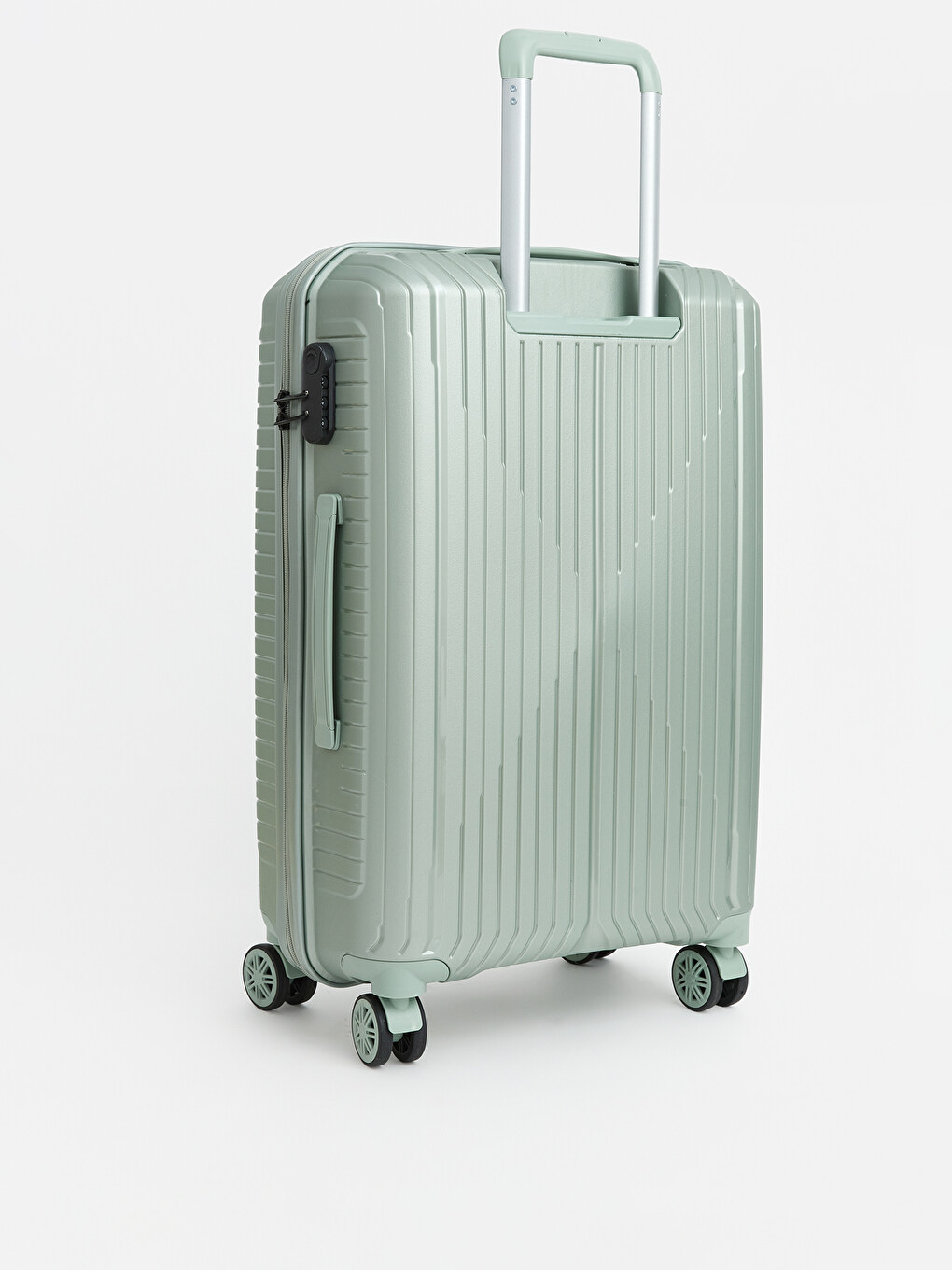 Lock Detailed Large Size Suitcase-1