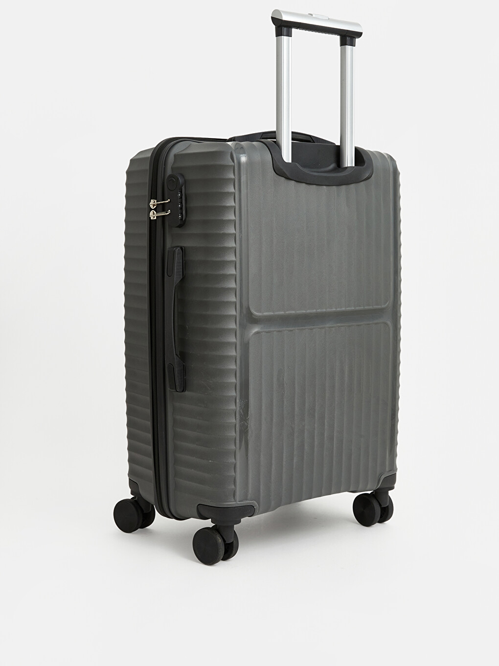Lock Detailed Large Size Suitcase-1