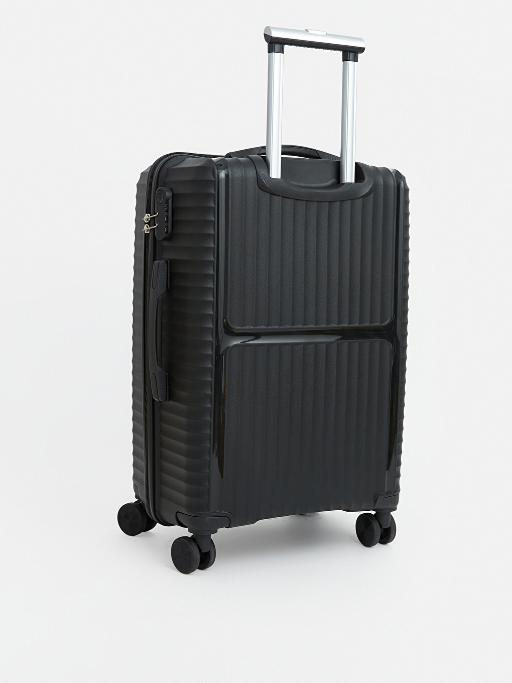 Lock Detailed Large Size Suitcase-1