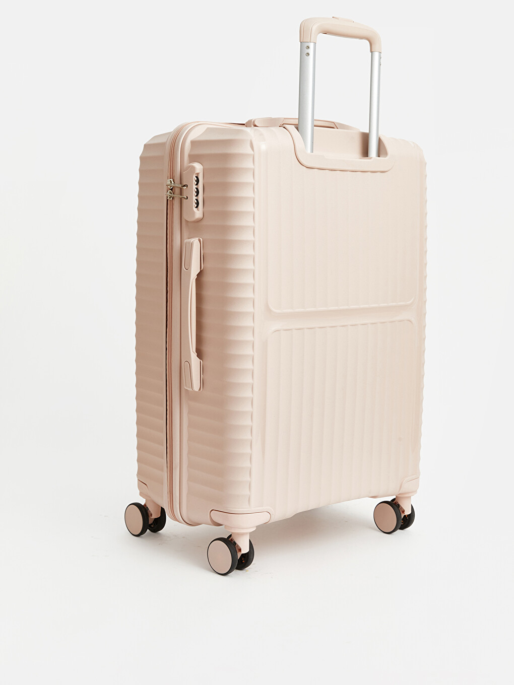 Lock Detailed Large Size Suitcase-1