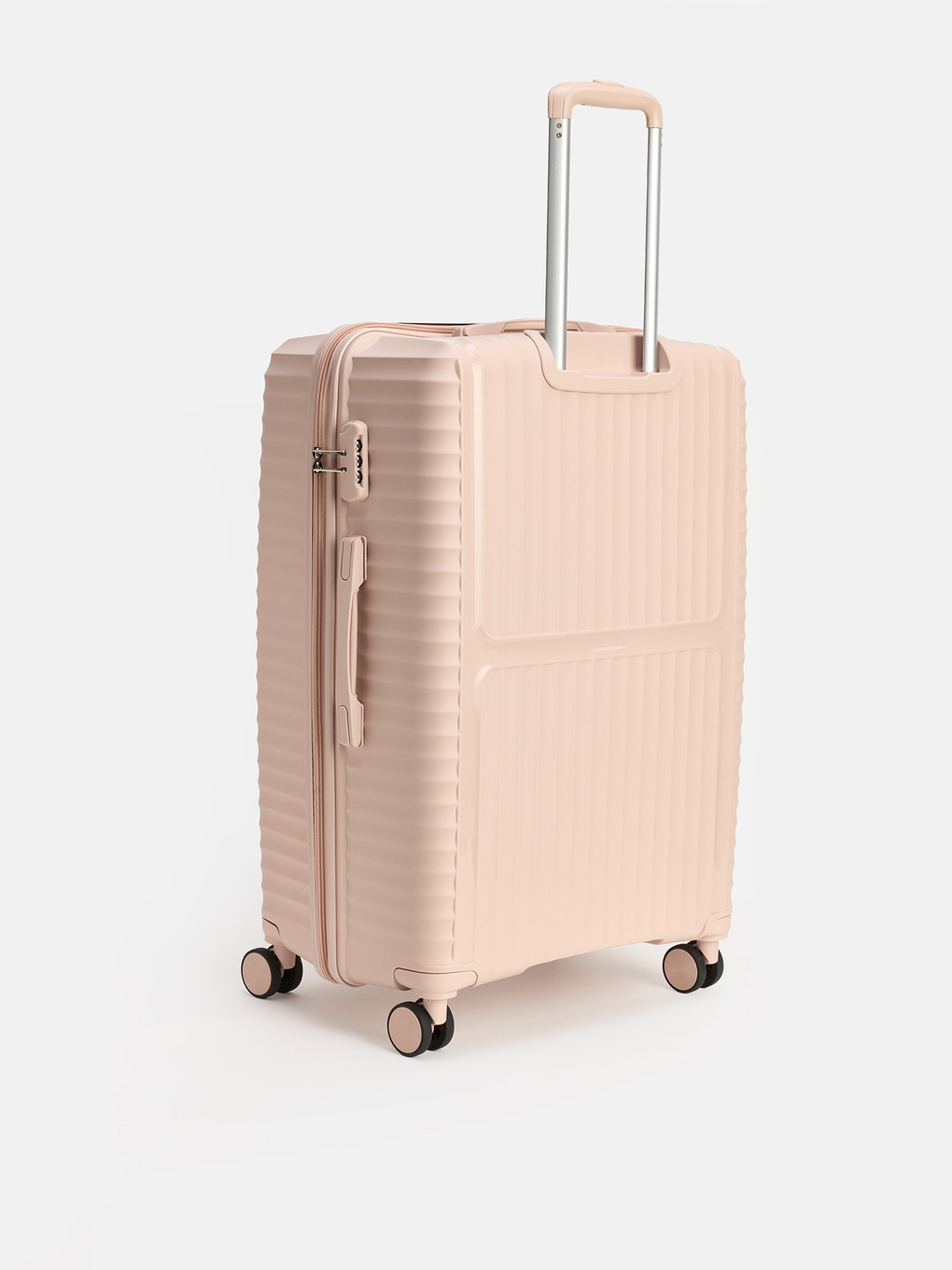 Lock Detailed Large Size Suitcase-1