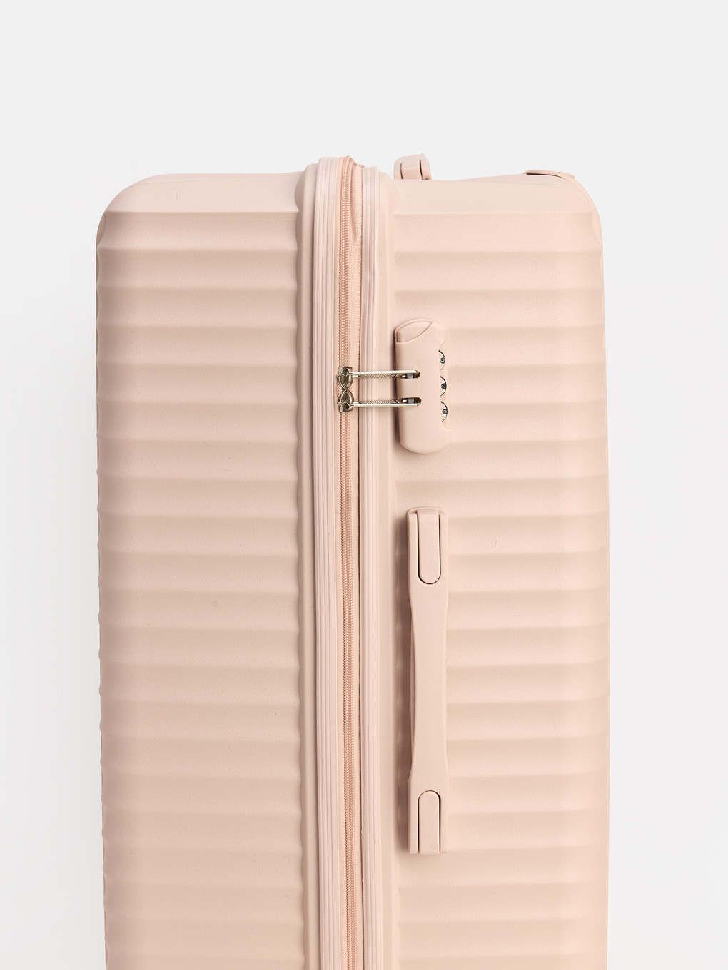 Lock Detailed Large Size Suitcase-3