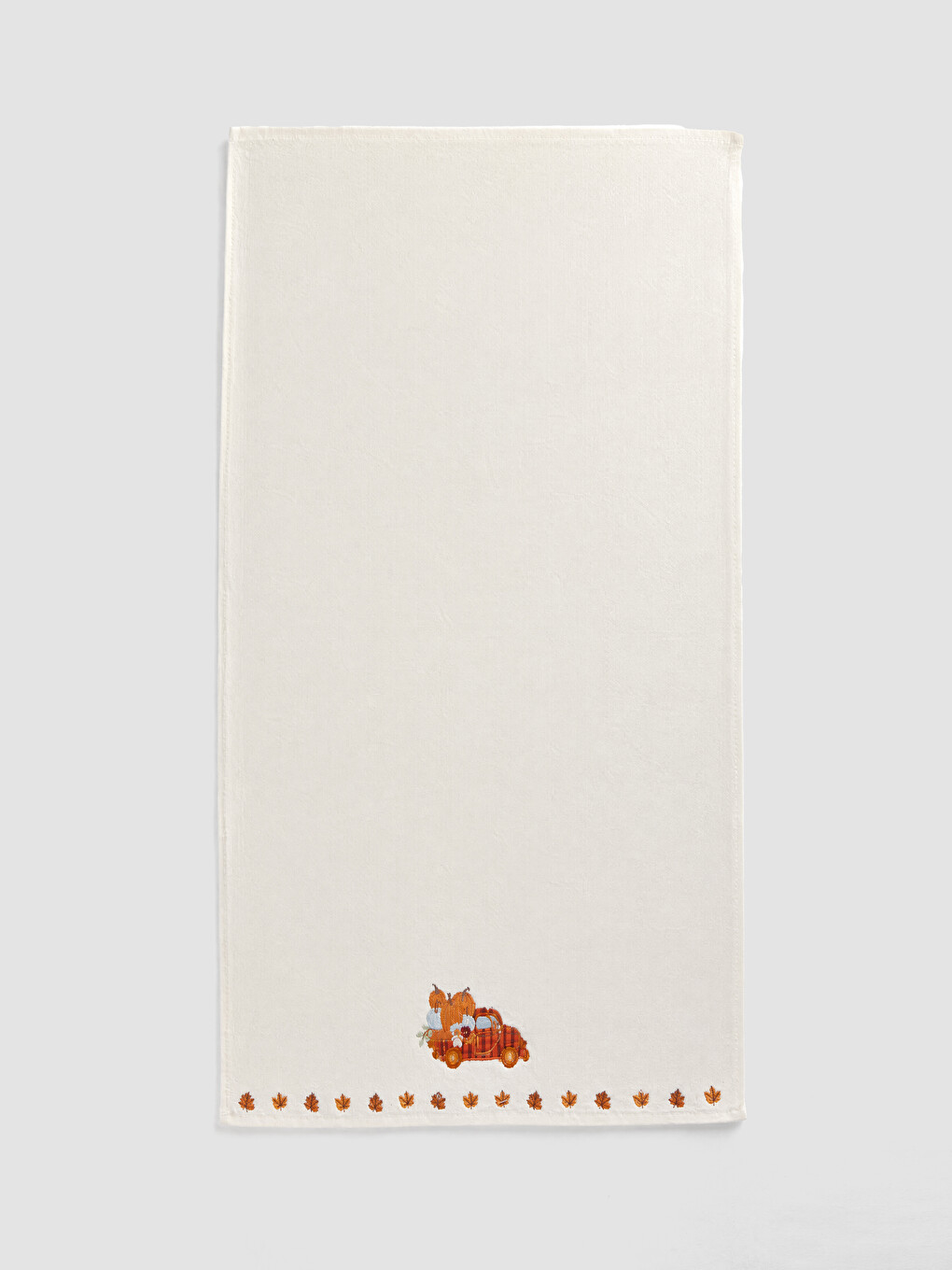 Ekru Nakışlı Yüz Havlusu 50x80-1