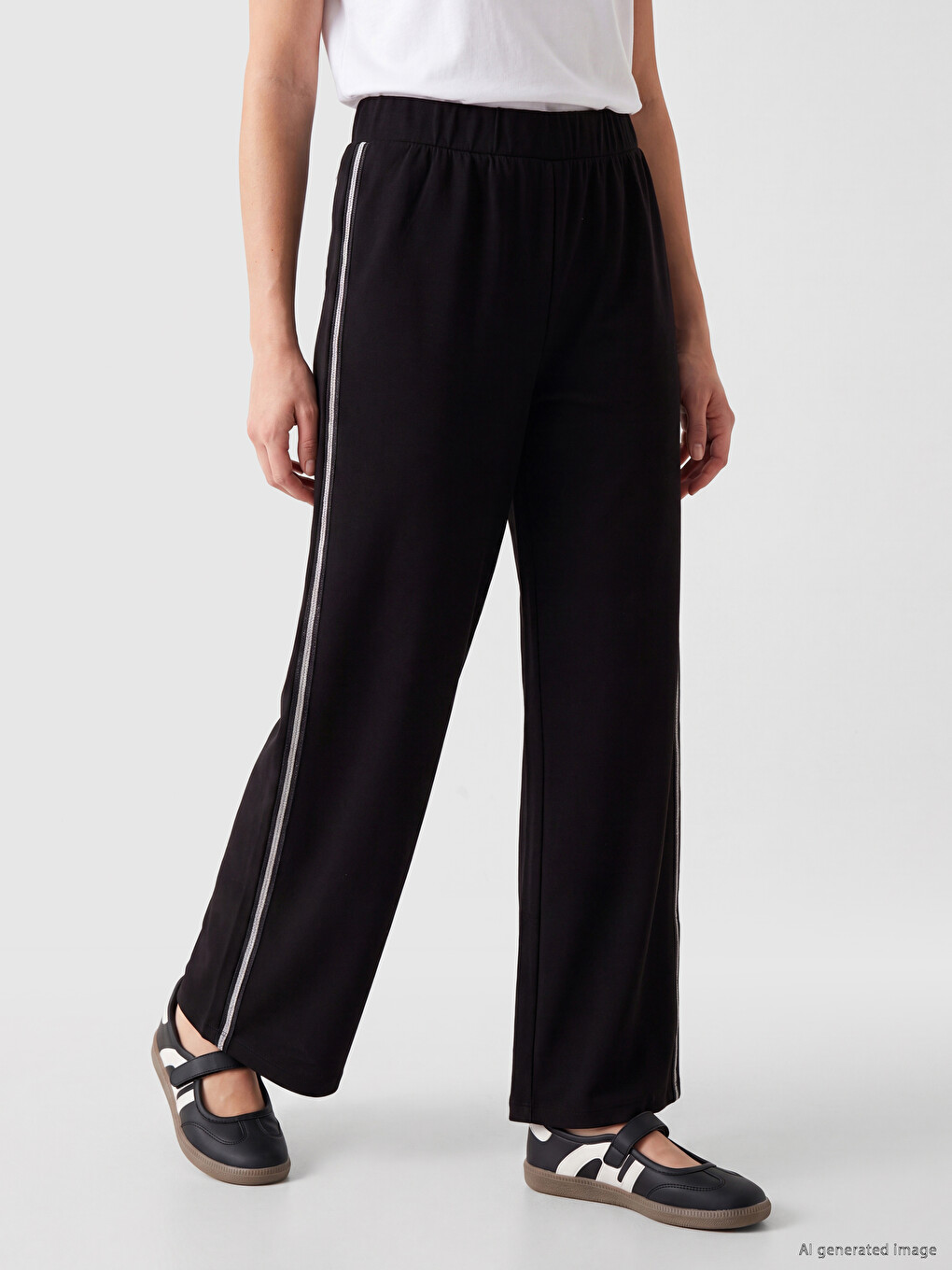 Woman Black Sweatpants-1