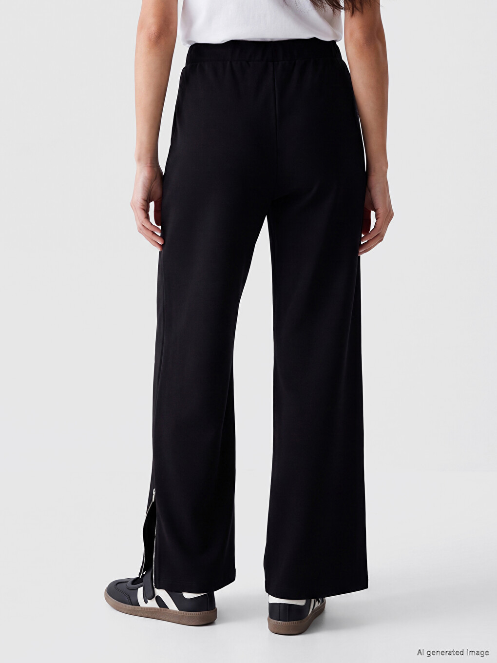 Woman Black Sweatpants-3