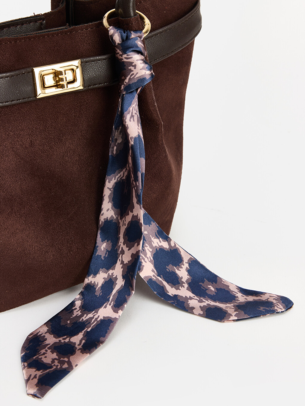 Suede Look Women's Shoulder Bag And Ornament-2