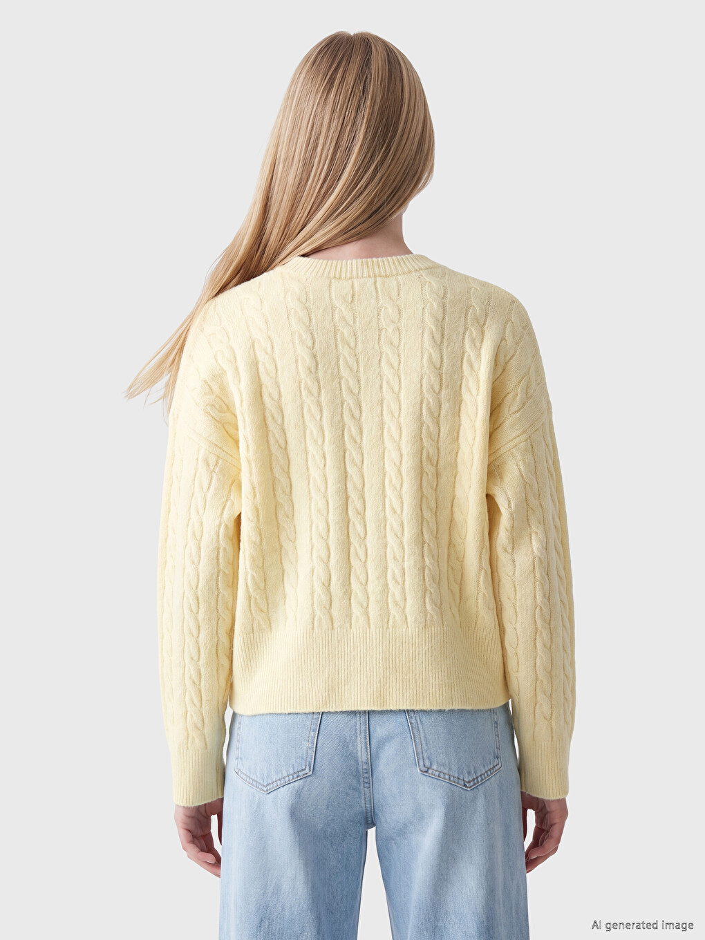 Woman Yellow Sweater-3