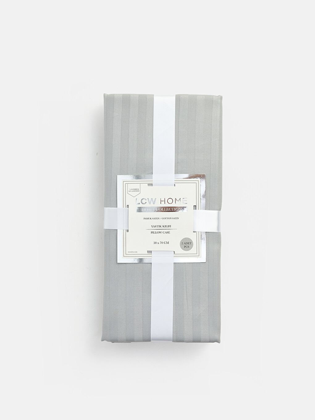 Jastëkmbulesë Pambuku Sateen Me Shirita 2 Pako 50x70 Cm-1
