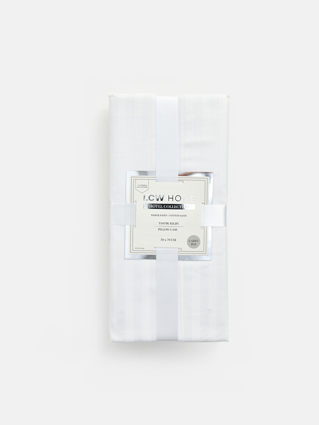 Striped Cotton Sateen Pillowcase 2 Pack 50x70 Cm