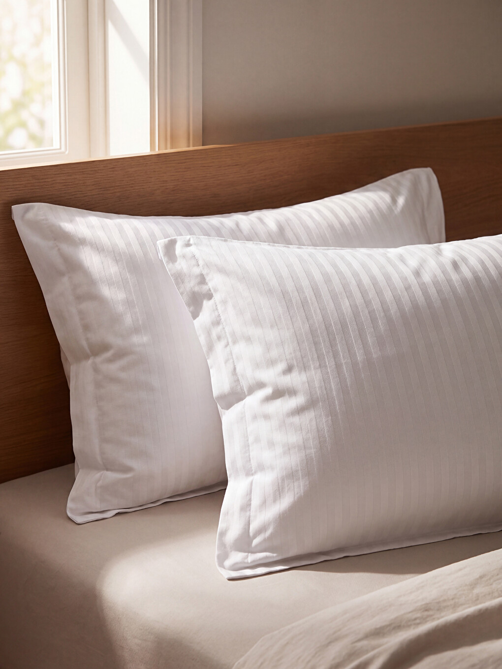 Striped Cotton Pillowcase 2 Pack 50x70 Cm