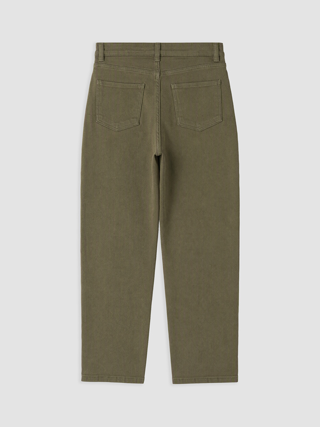 Yeşil Mom Fit Kadın Jean Pantolon-1