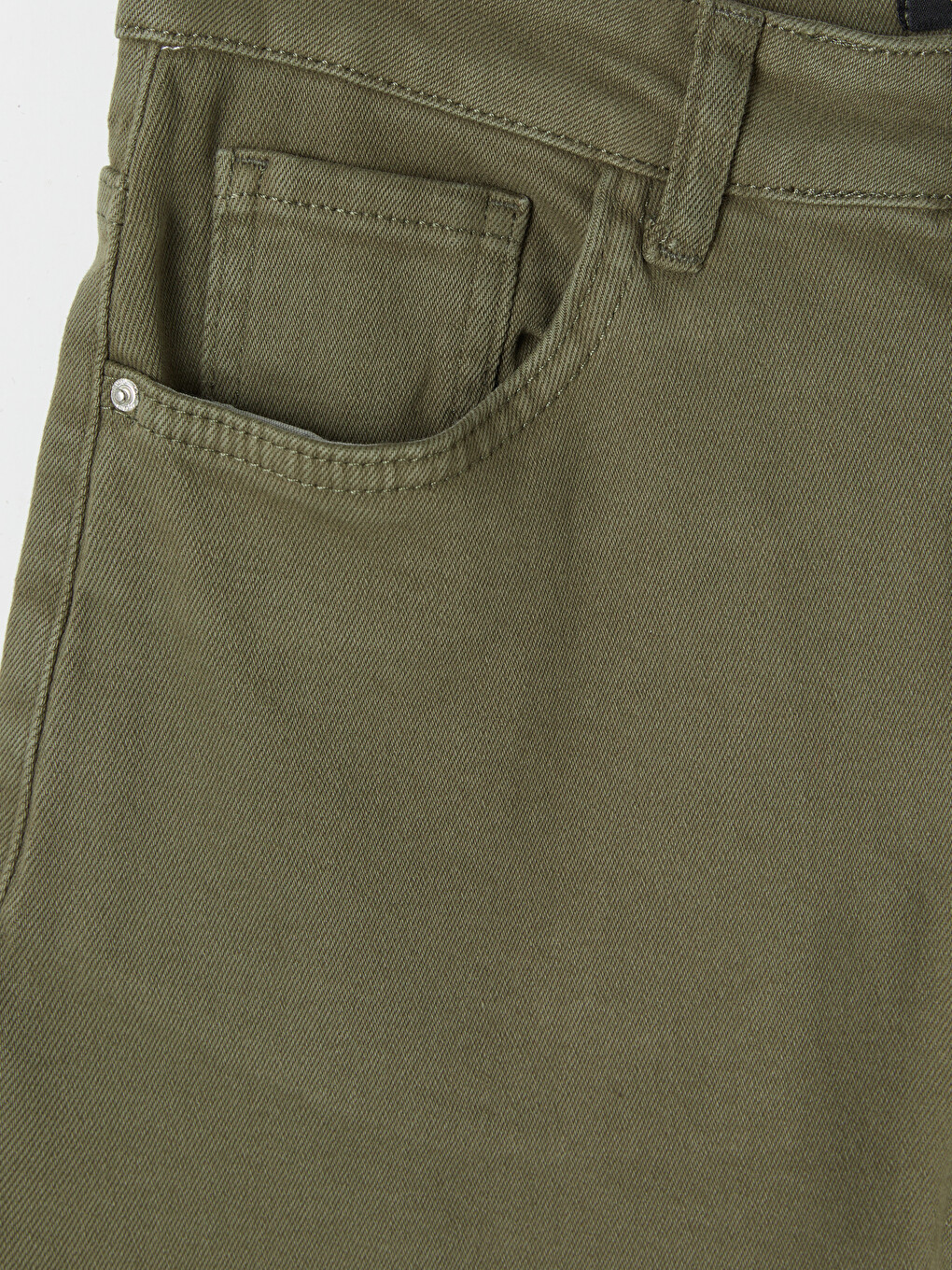 Yeşil Mom Fit Kadın Jean Pantolon-2