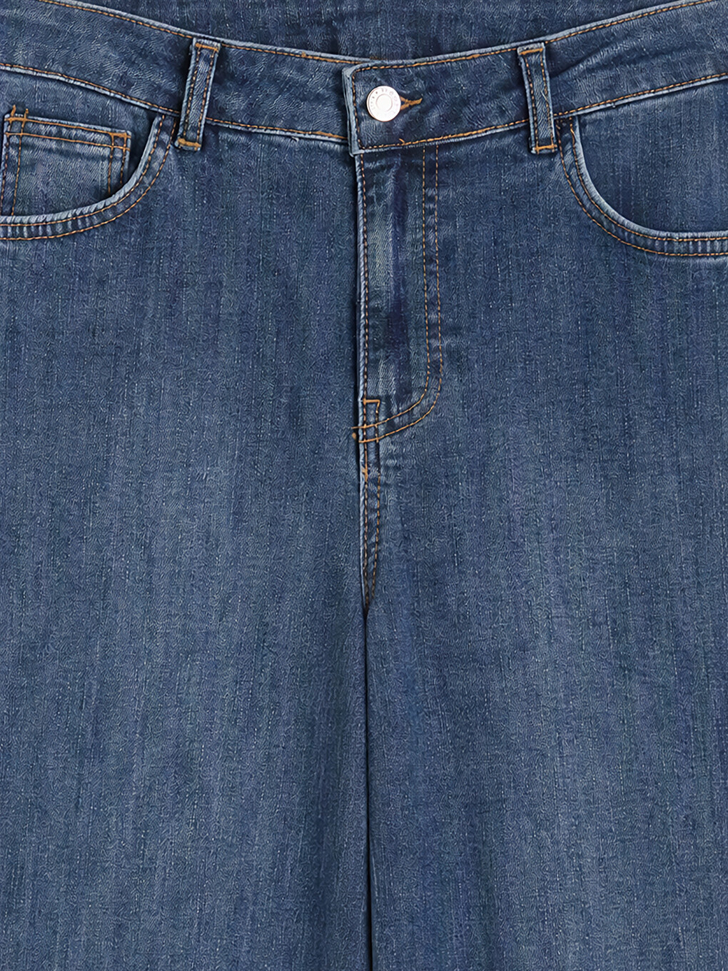İndigo Wideleg Kadın Jean Pantolon-2