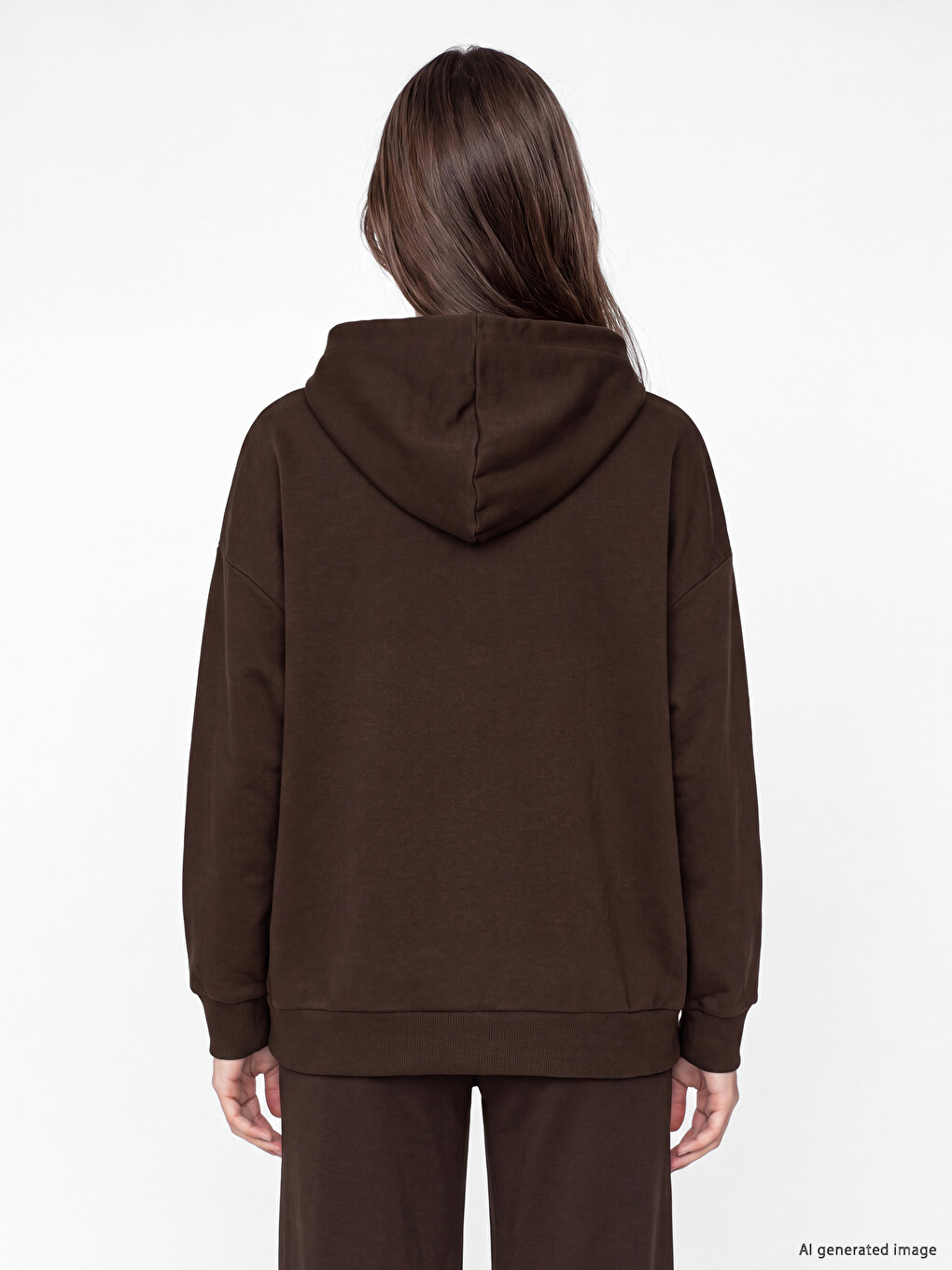 Hooded Oversize Women's Thick Zippered Sweatshirt-3