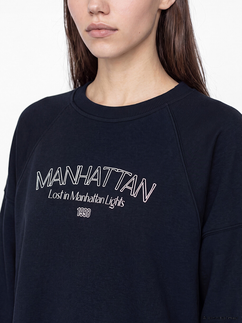 Baskılı Oversize Kadın Sweatshirt Tunik-2