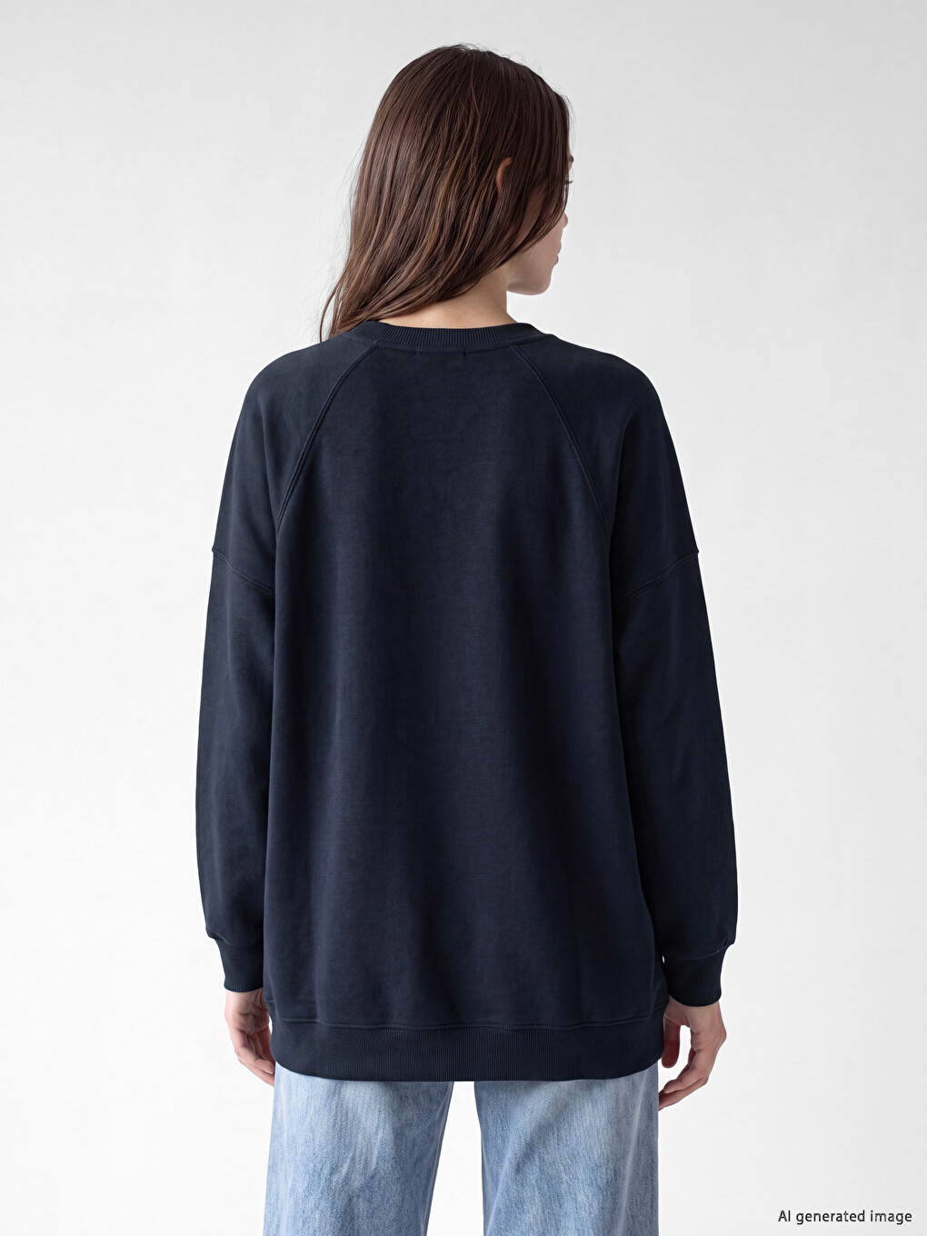 Baskılı Oversize Kadın Sweatshirt Tunik-3
