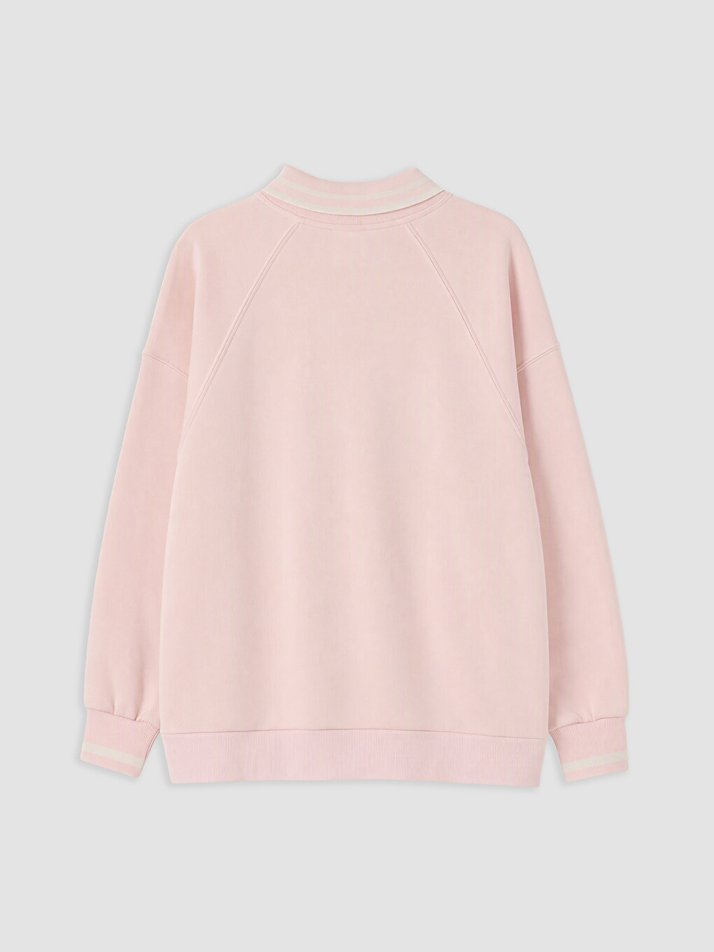 Polo Collar Oversize Women's Sweatshirt Tunic-5