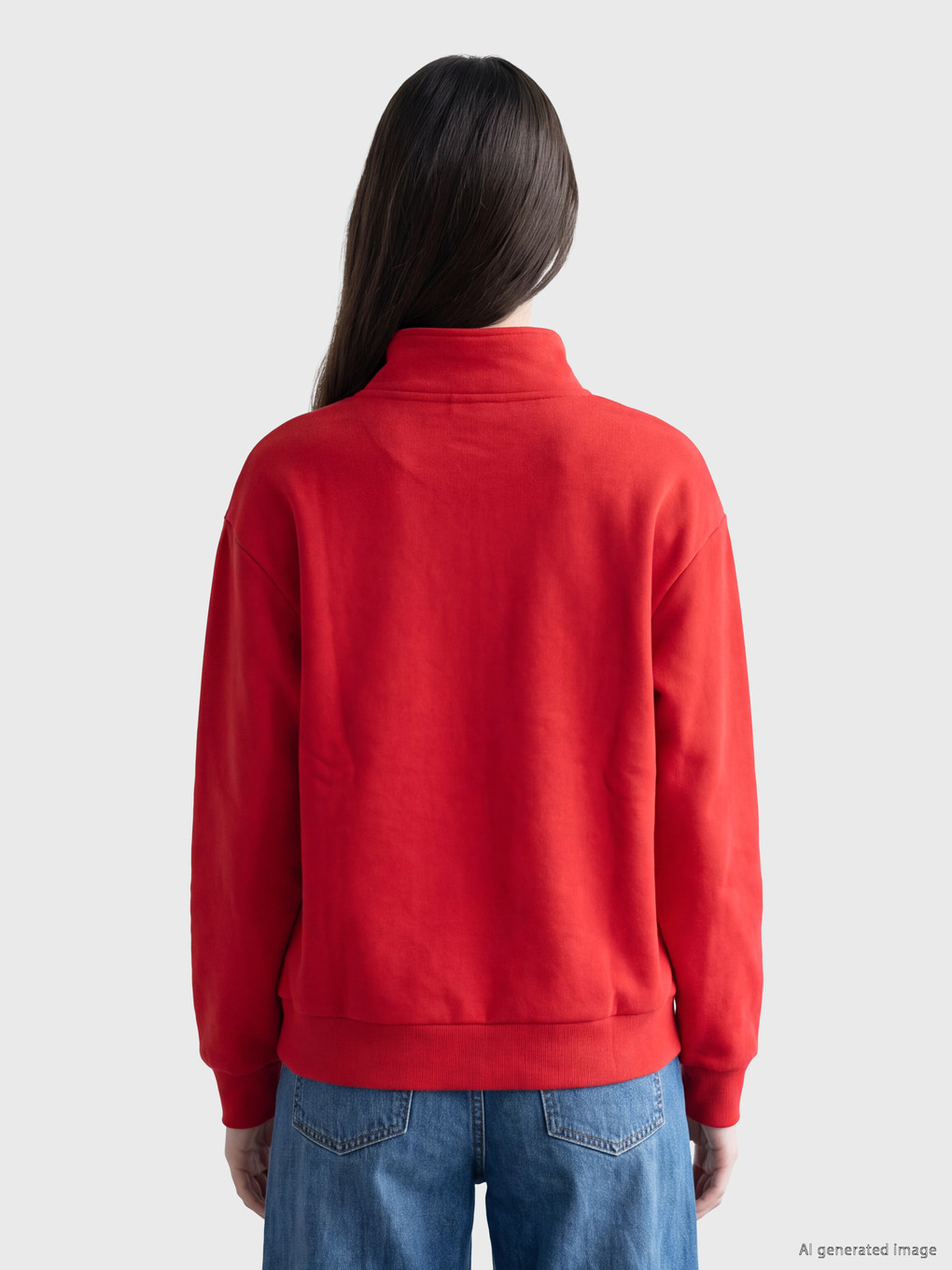 Embroidered Oversize Women's Thick Sweatshirt-3