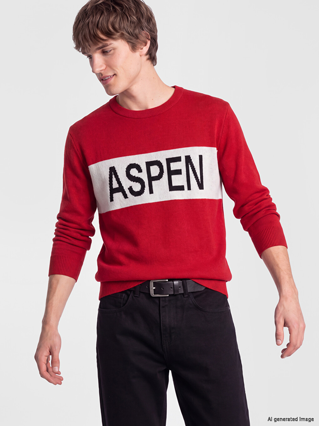 Man Red Sweater