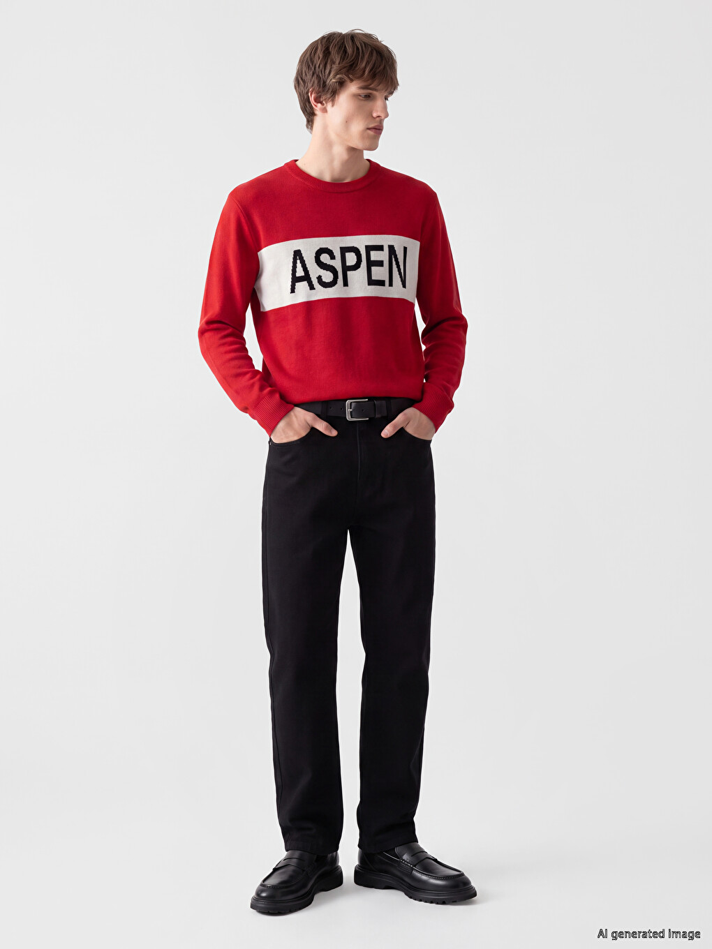 Man Red Sweater-1