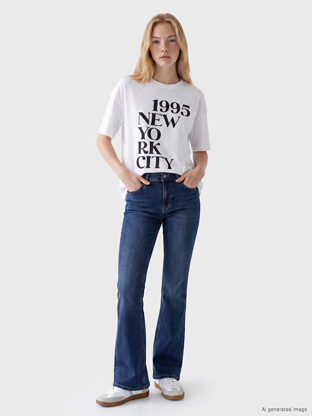 Woman White T-shirt