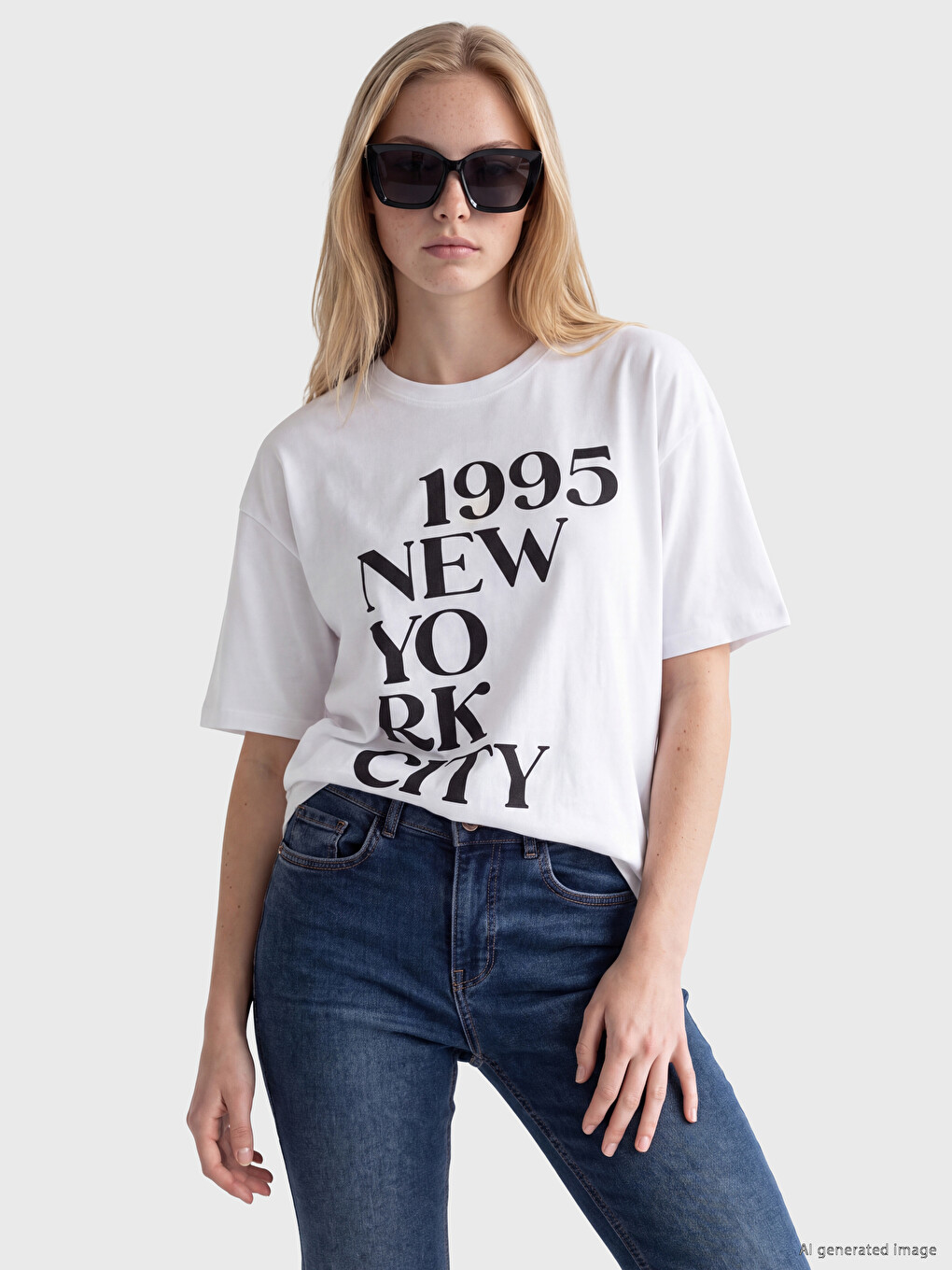Woman White T-shirt-1