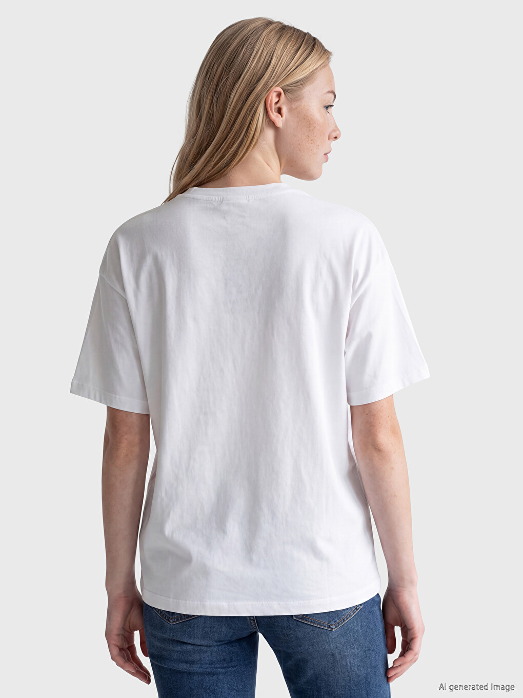 Woman White T-shirt-3
