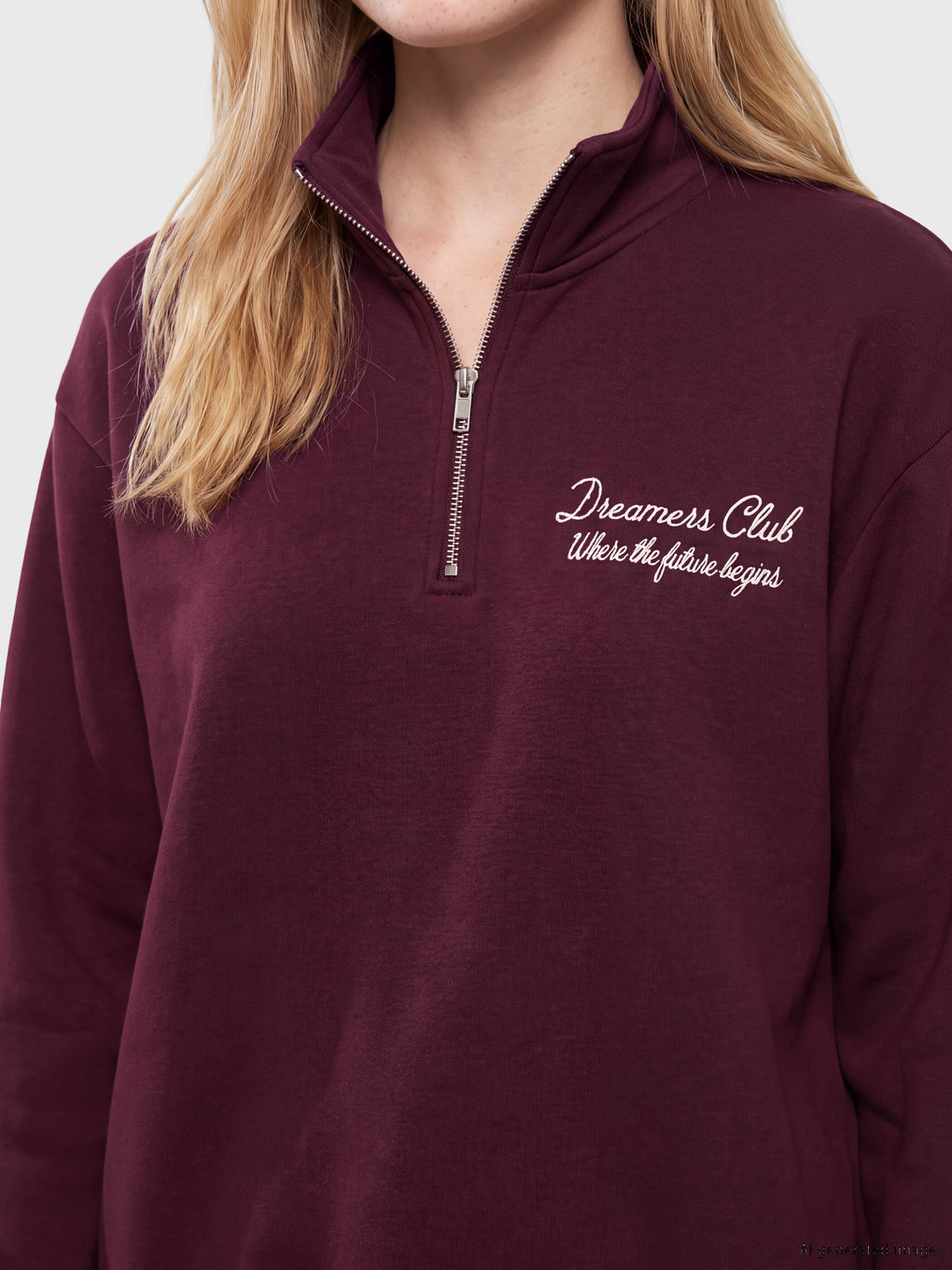 Woman Bordeaux Sweatshirt-2