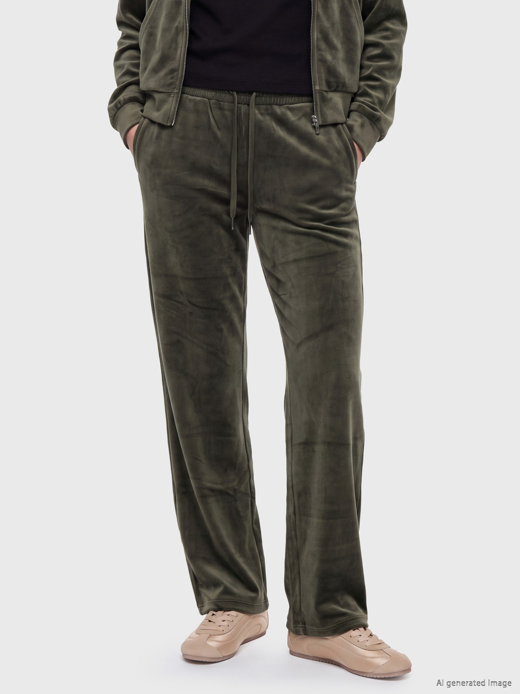 Women's Velvet Sweatpants-1