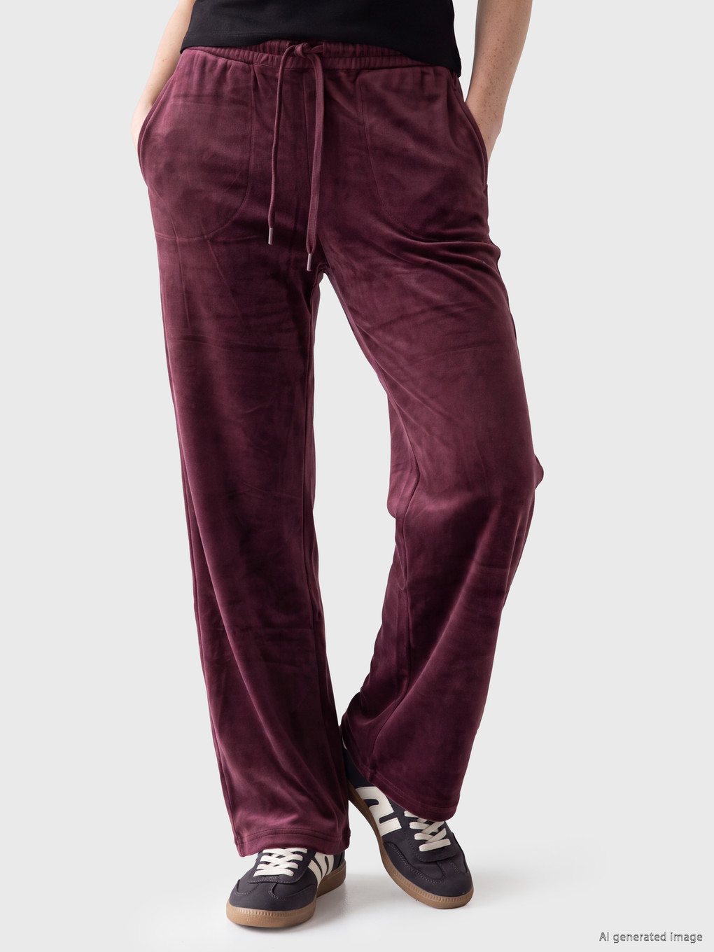 Women's Velvet Sweatpants-1