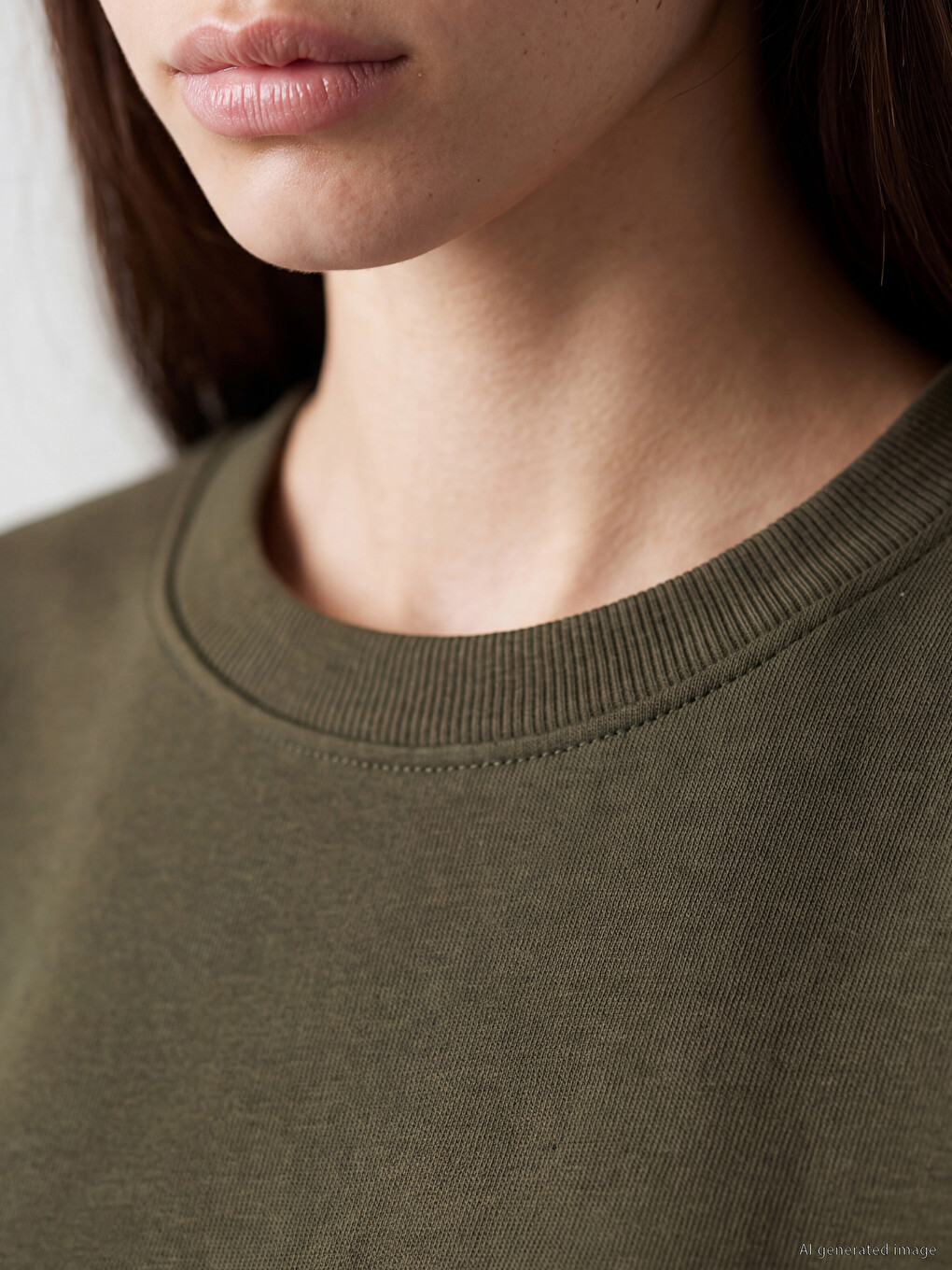 Woman Khaki Sweatshirt-2
