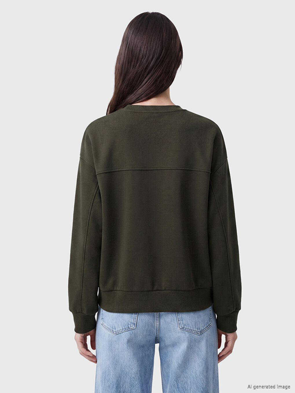 Woman Khaki Sweatshirt-3