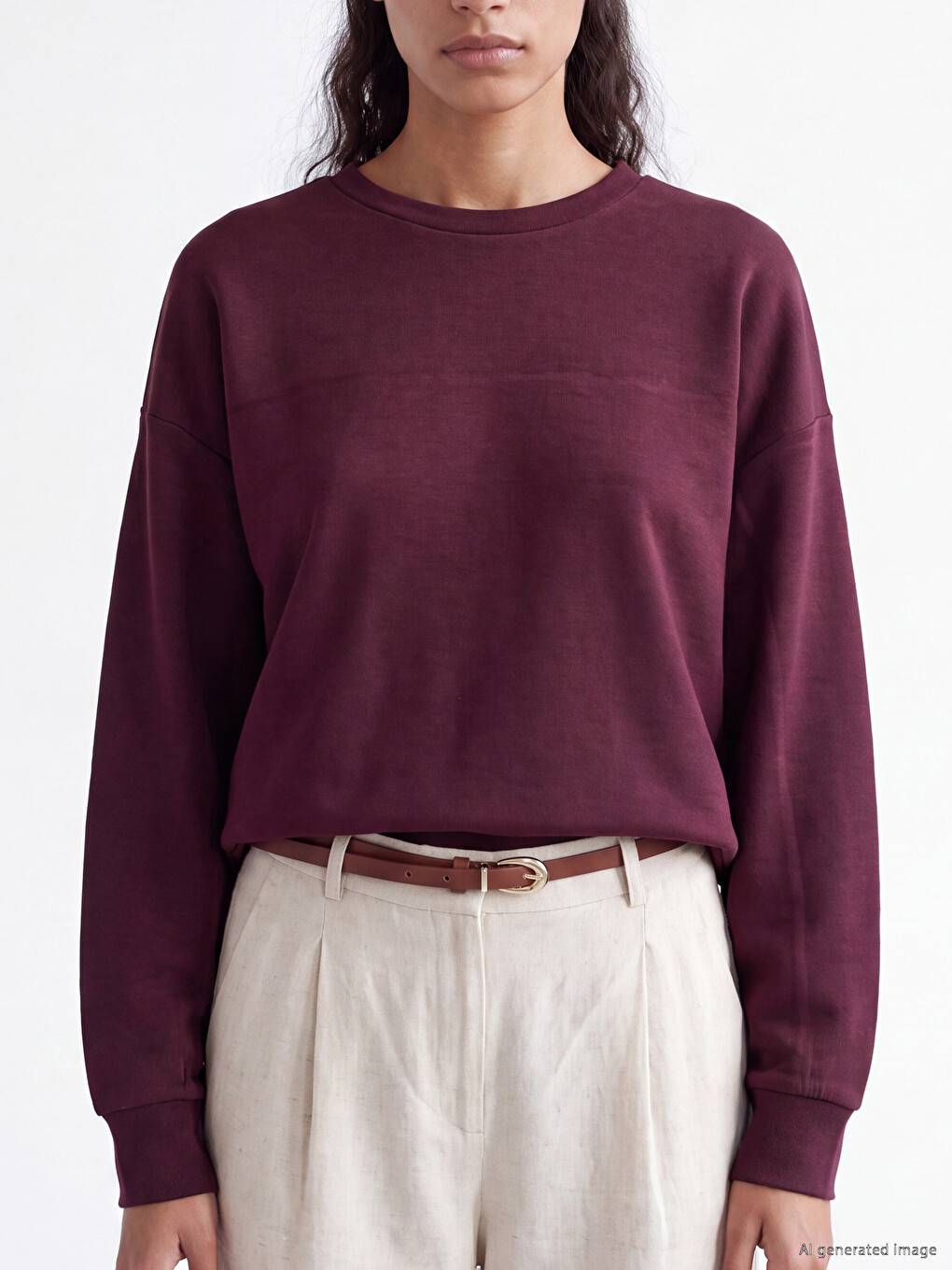 Soft Touch Crew Neck Women's Sweatshirt-2