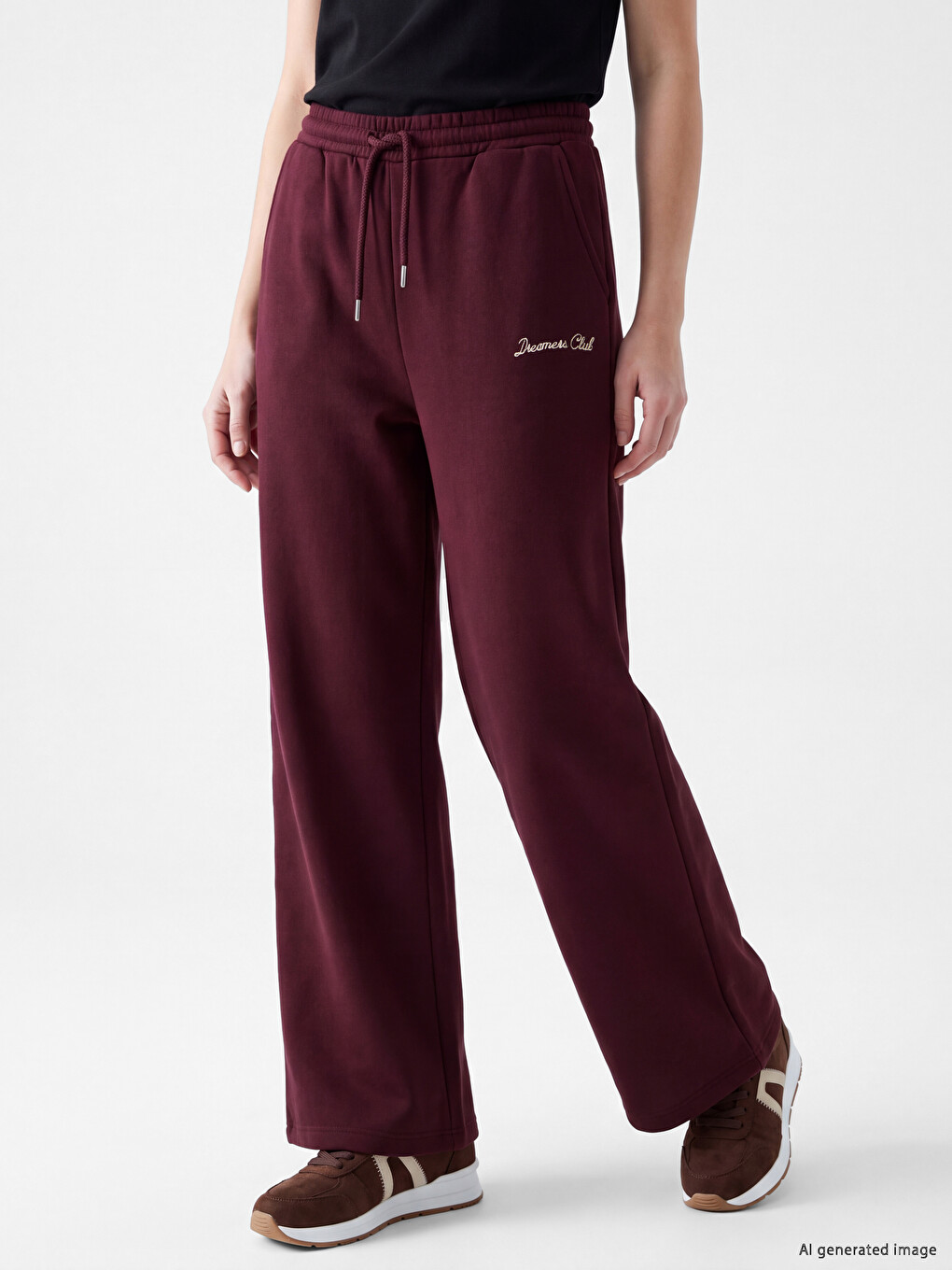 Woman Bordeaux Sweatpants-1