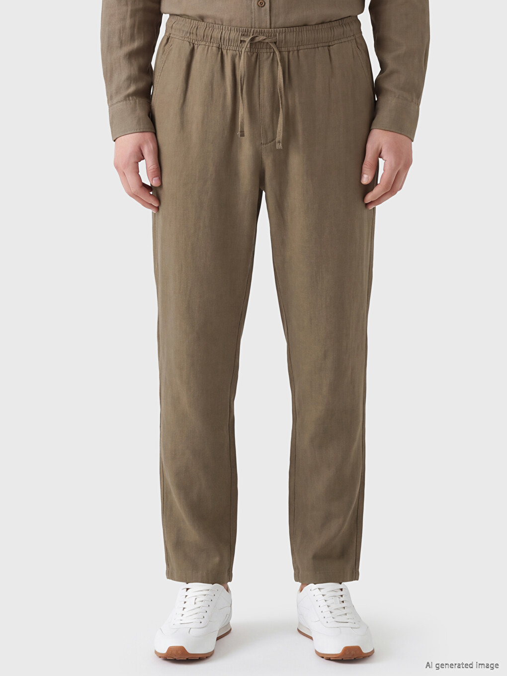 Bej Regular Fit Erkek Pantolon-1