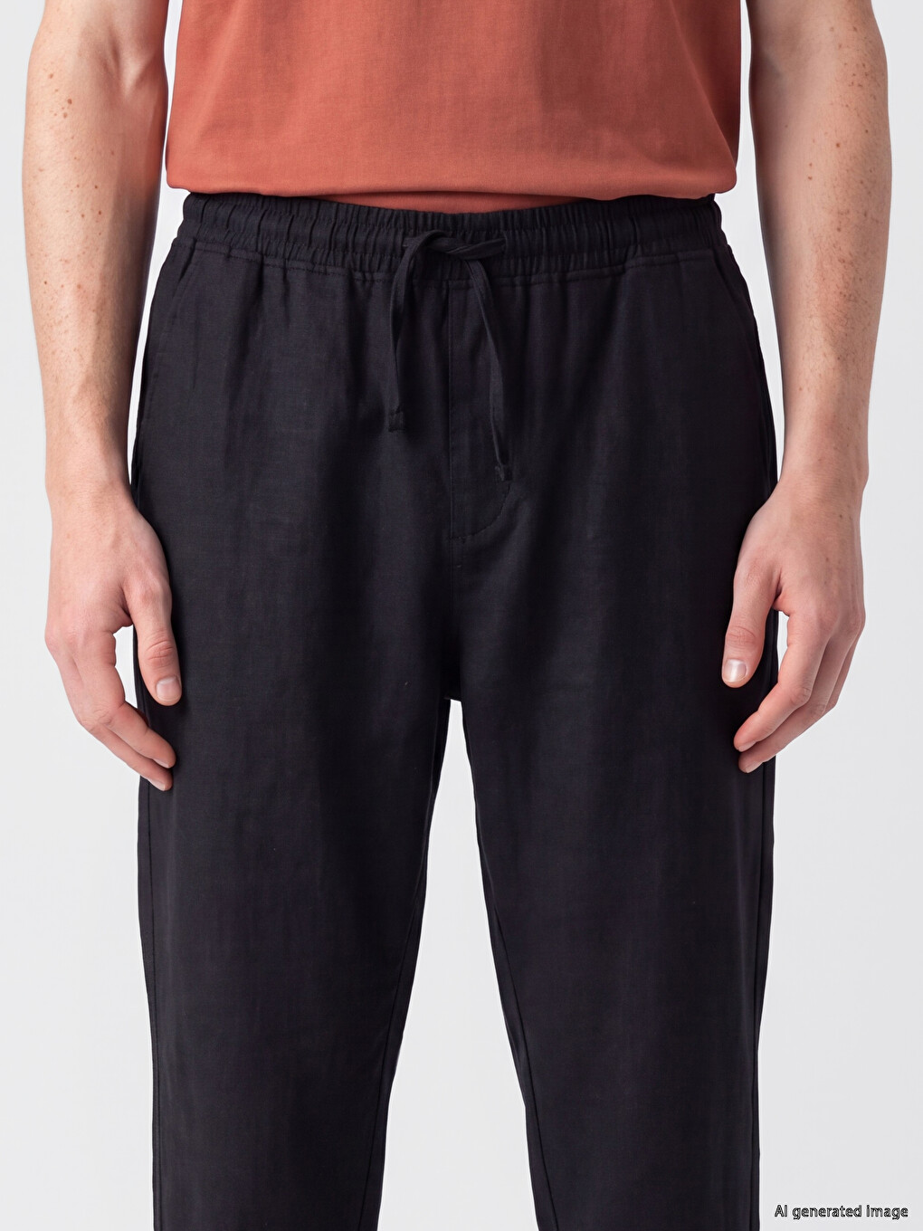 Siyah Regular Fit Erkek Pantolon-2