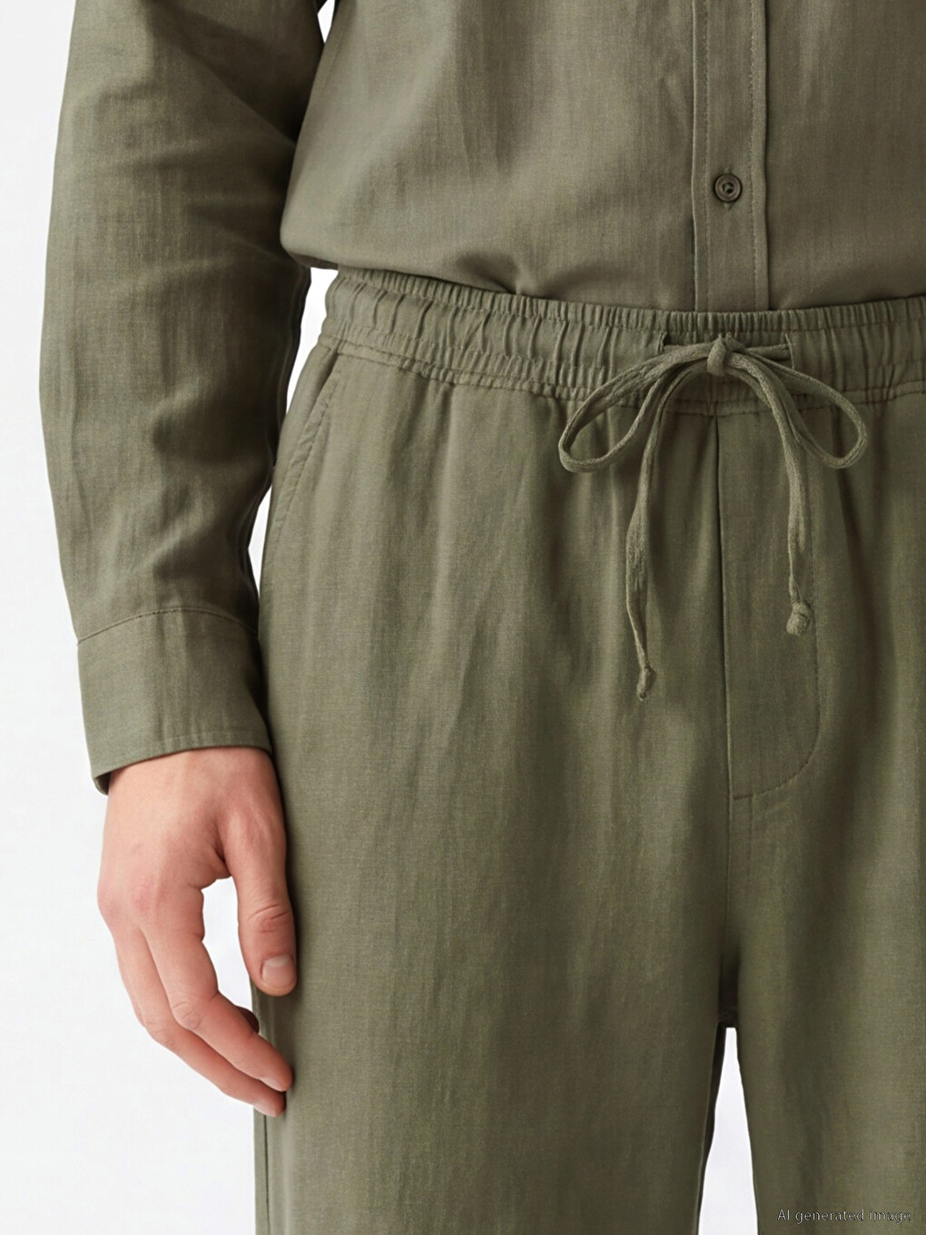 Haki Regular Fit Erkek Pantolon-2