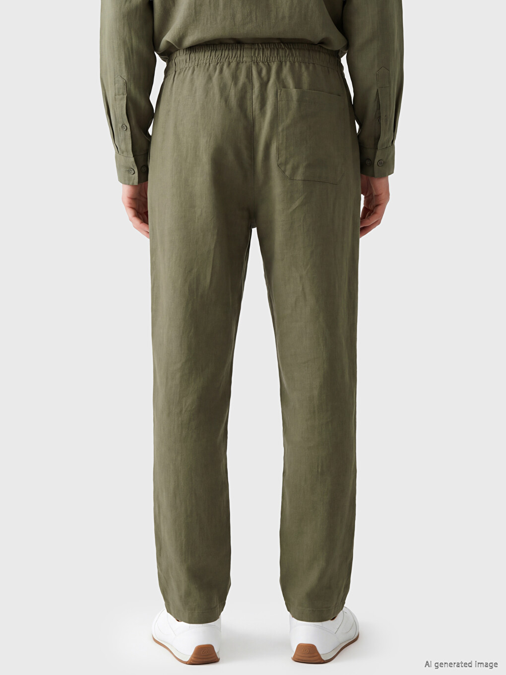 Haki Regular Fit Erkek Pantolon-3