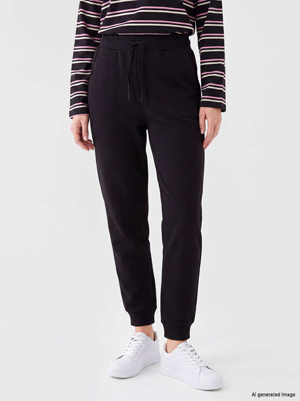 Elastic Waist Women's Jogger Sweatpants-1