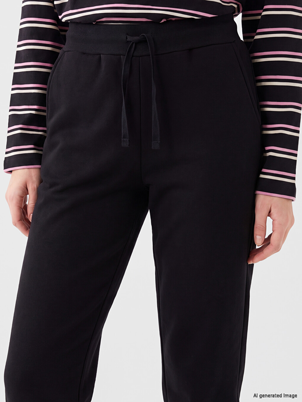 Elastic Waist Women's Jogger Sweatpants-2